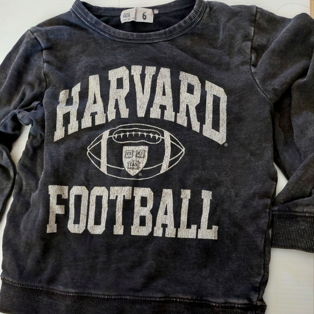 Cotton On Kids Black Harvard Football Sweatshirt